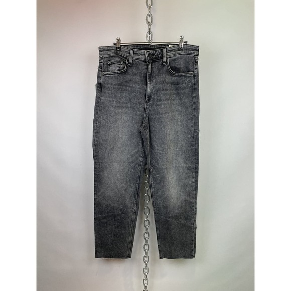 NWT‎ Rag & Bone Black Nina High Rise Ankle Cigarette Jean 32